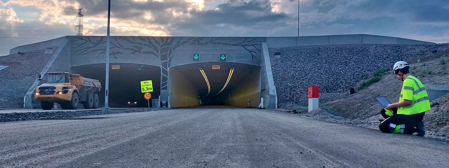 Nodeon Finland Oy:n suunnittelema Liipolan tunneli.