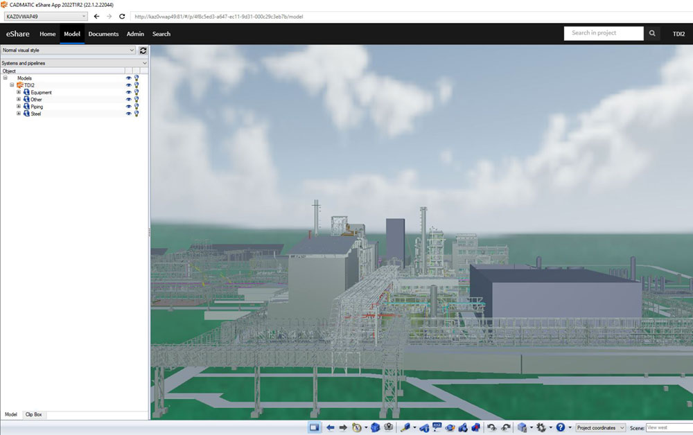 3D model of chemical plant