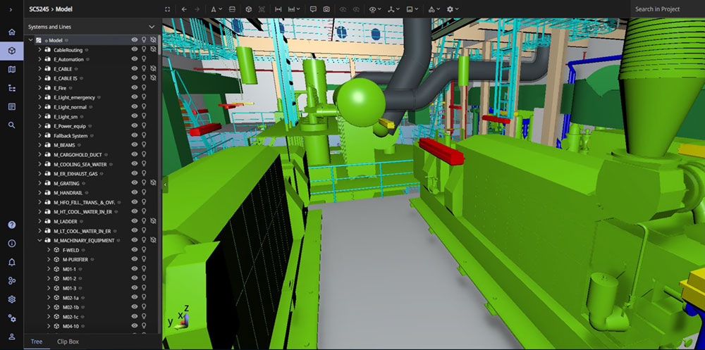 eShare - 3D engine room