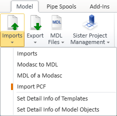 PCF import interface