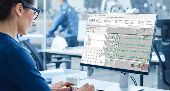 Layout arrangement drawing in CADMATIC Electrical