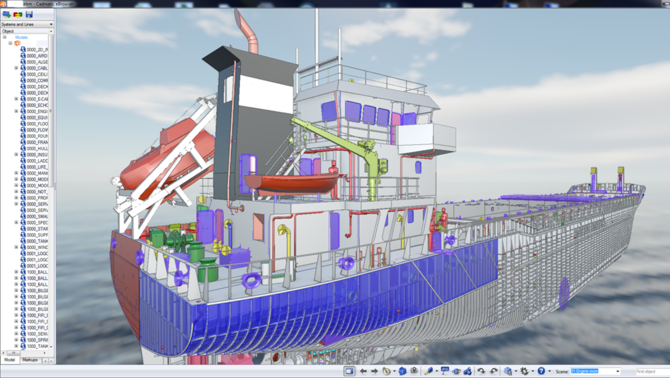 A picture from the eBrowser model of the General Cargo Vessel.