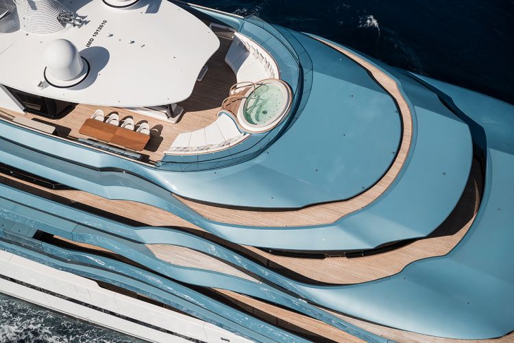 Luxury yacht outside